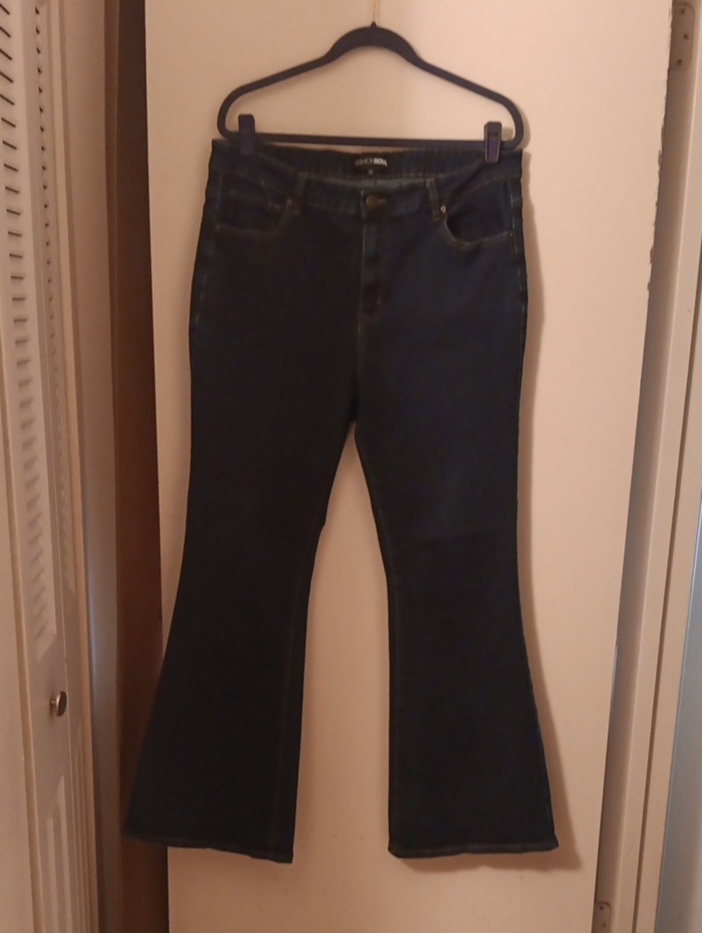 Fashion Nova Dark Blue Flare Jeans